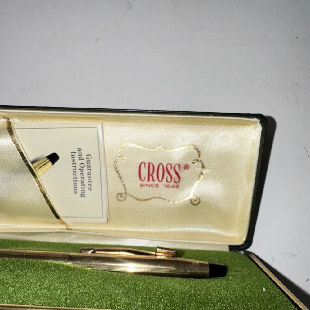 Cross Green Pen Case/Box with Pen Guarantee & Operating Instructions Card